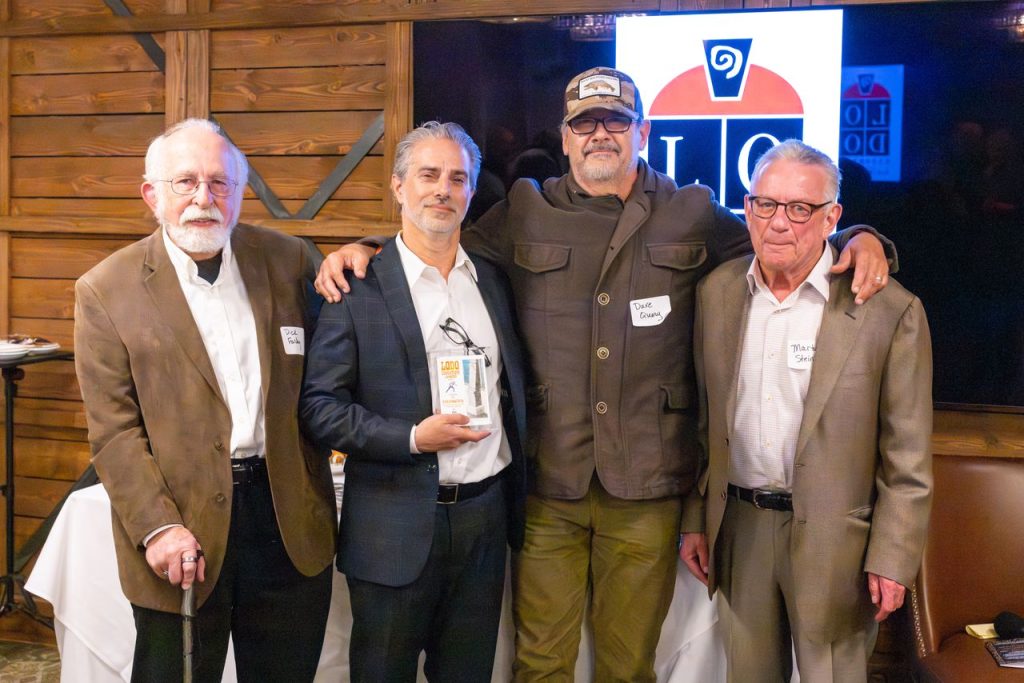 Evan Dreyer and Dave Query with Dick Farley and Marty Steinberg