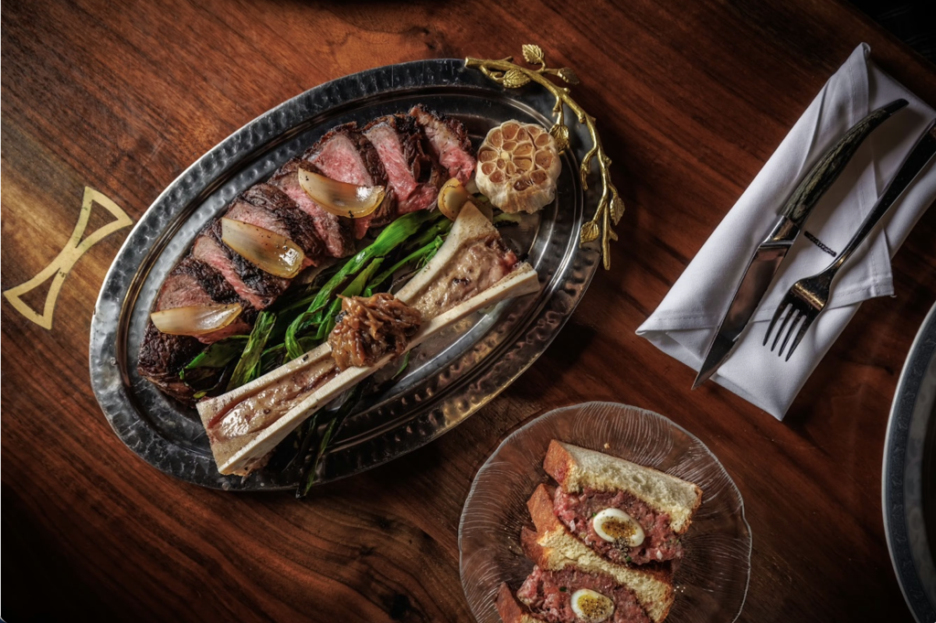 A5 Steakhouse plate of meat and marrow